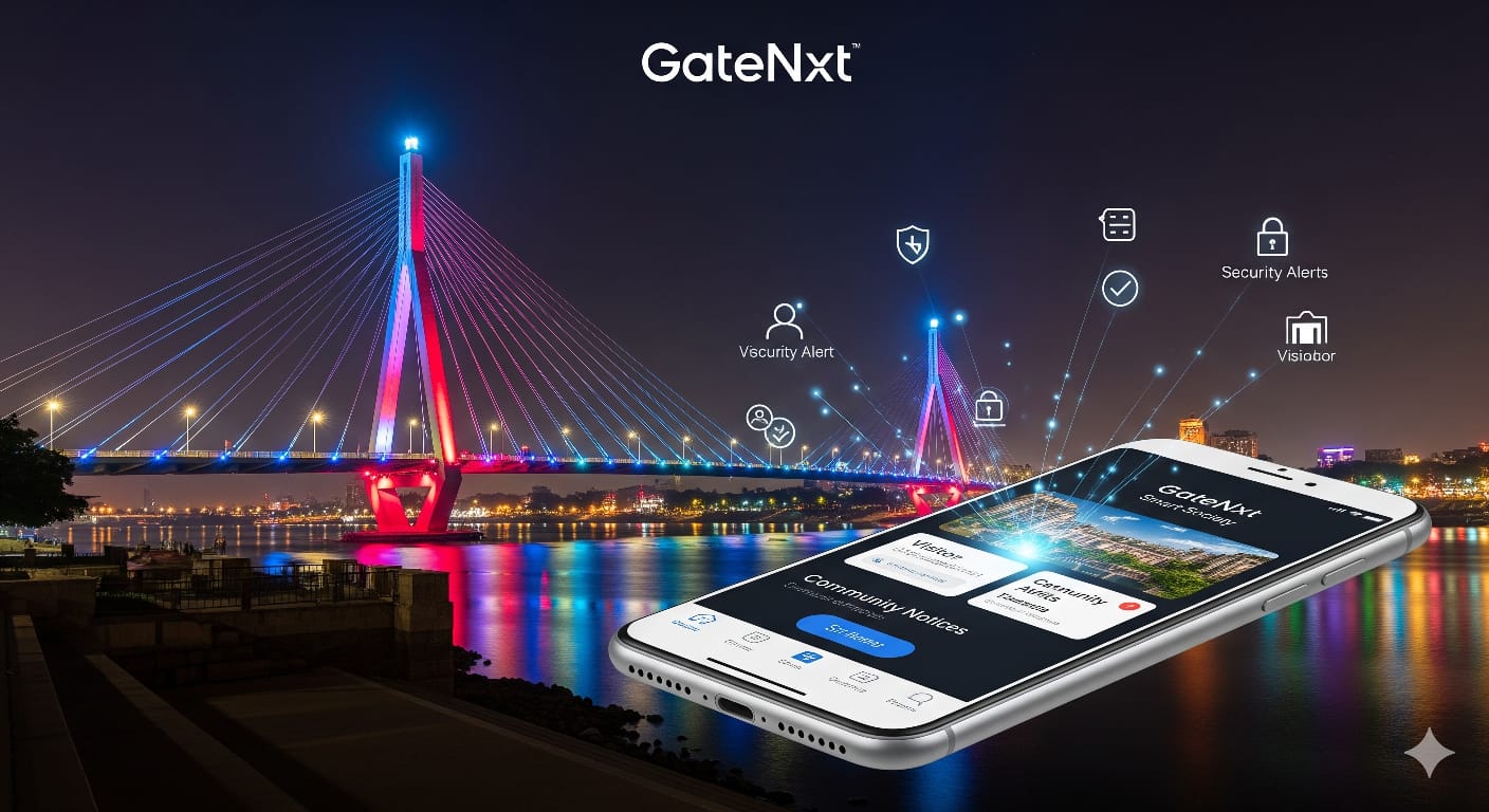 GateNxt society management app and boom barrier security system in Ahmedabad